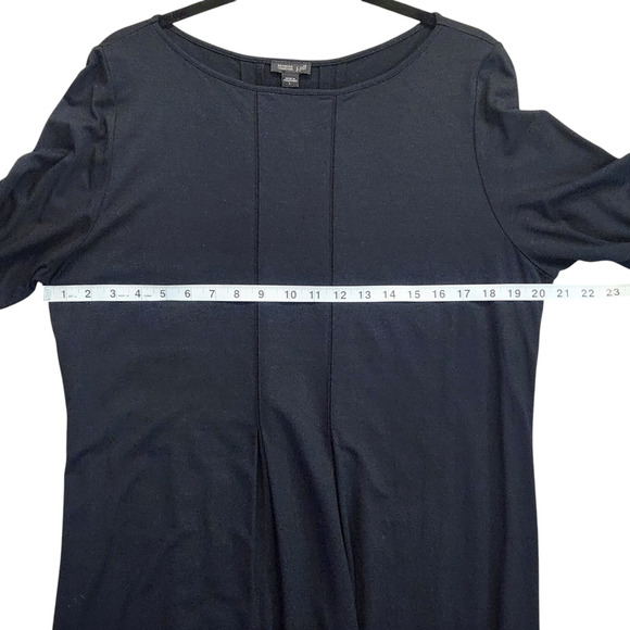 J. Jill Dress Wearever Collection Black, rayon & Spandex, pleated front, sz L - Picture 11 of 11